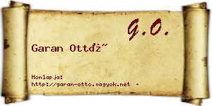 Garan Ottó névjegykártya